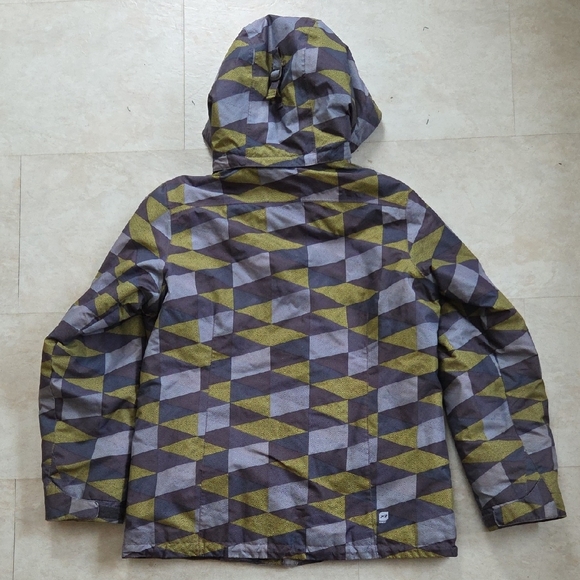 Geometric Pattern Hooded Jacket - Picture 3 of 3